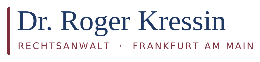 Rechtsanwalt Dr. Roger Kressin